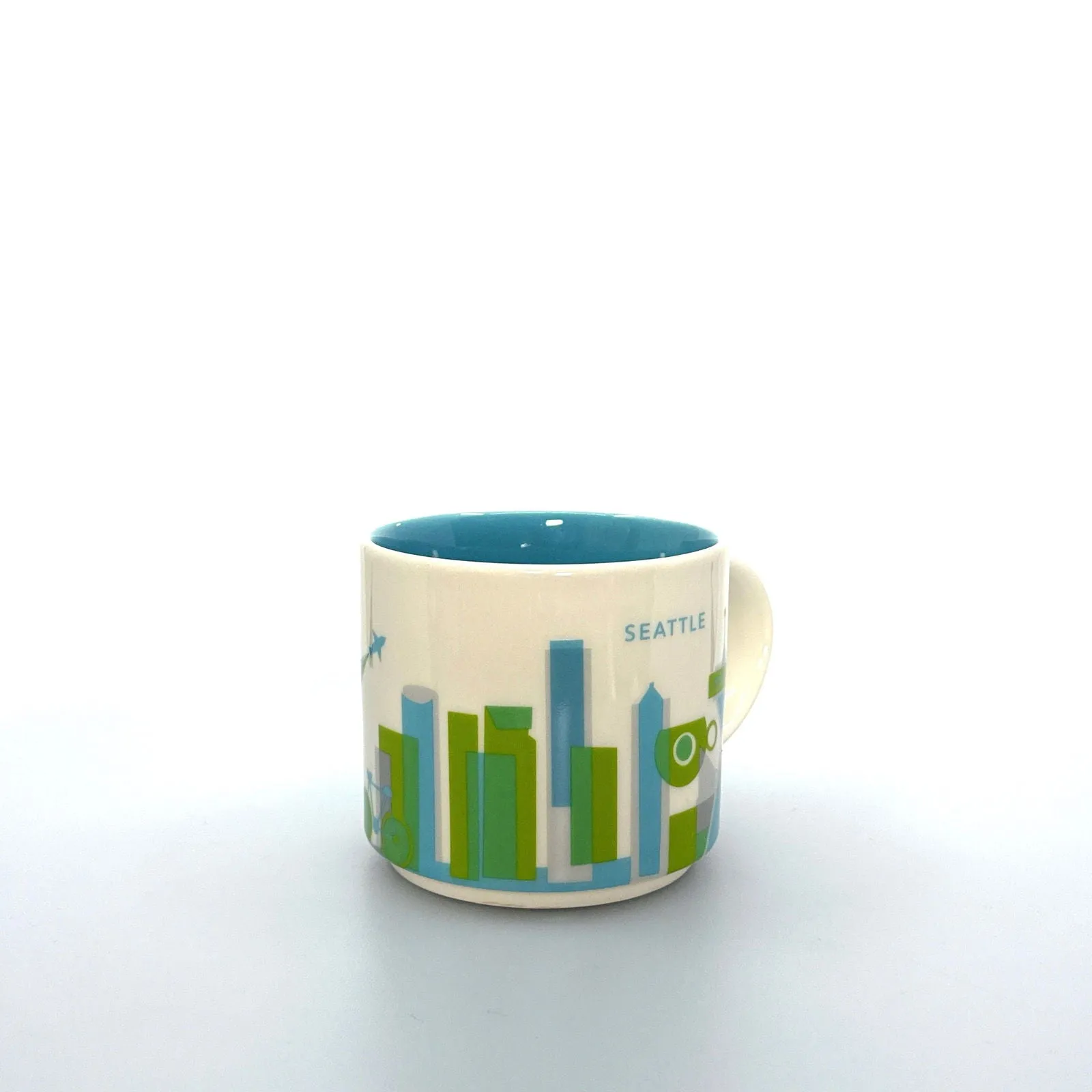 2015 Starbucks Seattle YOU ARE HERE Coffee Mug 14oz Collectors Cup Pre-Owned