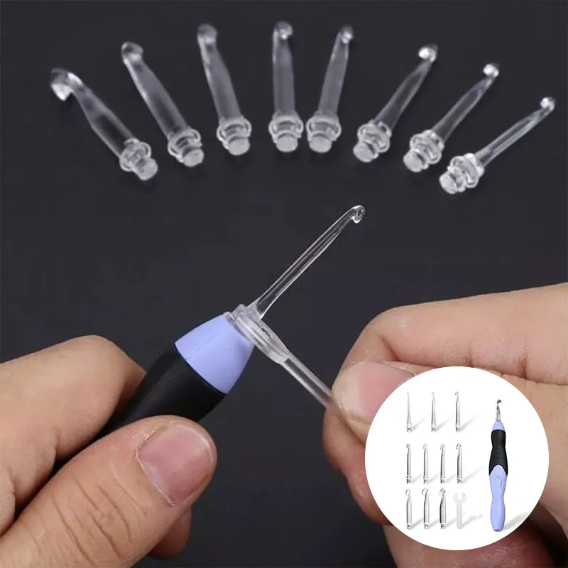 9 in 1 LED Light Up Crochet Hook Kit