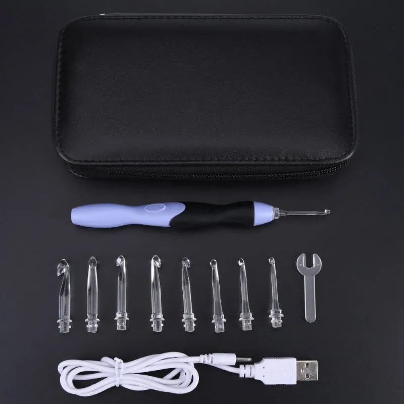 9 in 1 LED Light Up Crochet Hook Kit