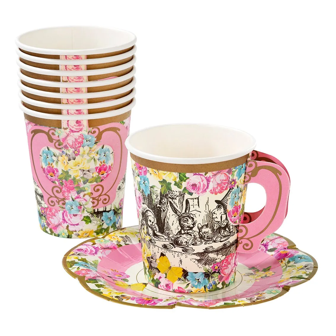 Alice in Wonderland Tea Party | Cups & Saucers Set