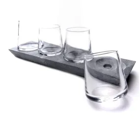 Alpine Whiskey, Set of Four, With Soapstone Base