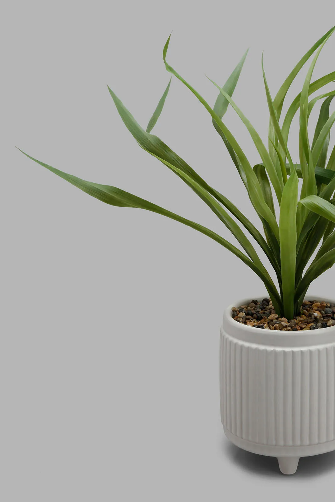 Artificial Plant In Grey Ceramic Pot