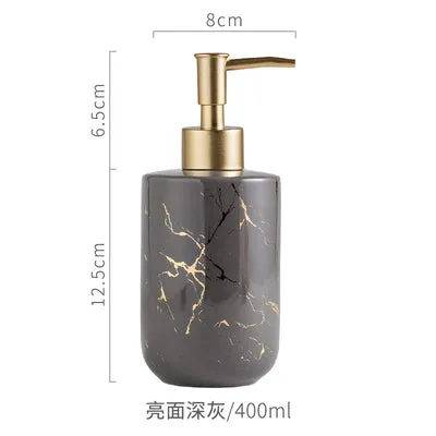 Ceramic imitation marble Bathroom Accessory Set Washing Tools Bottle Mouthwash Cup Soap Toothbrush Holder Household Articles