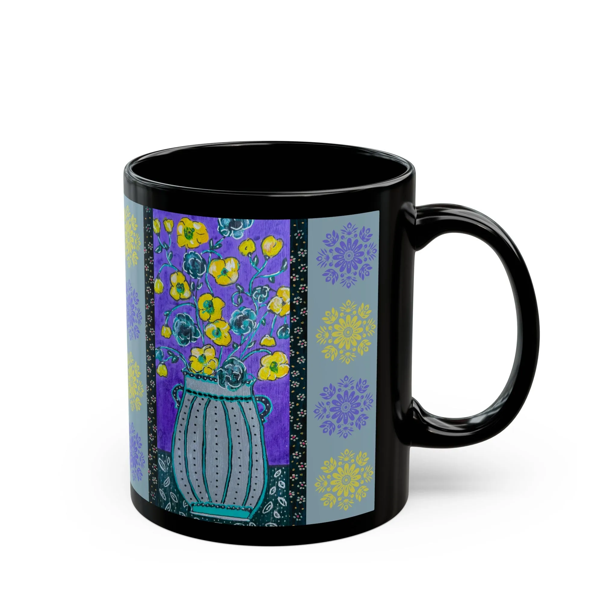 Ceramic Mug - Lavender Vase (11oz, 15oz)