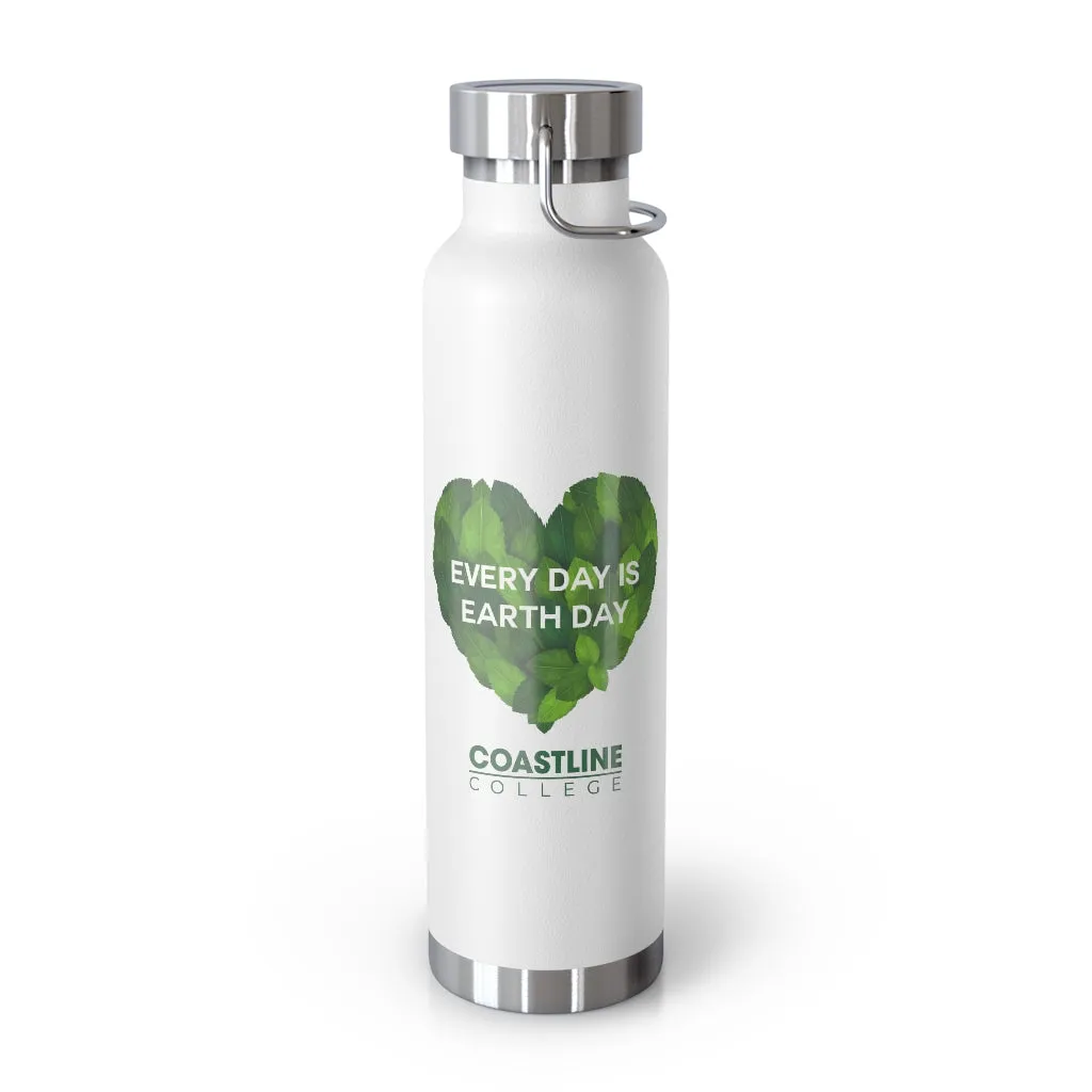 Coastline "Earth Day is Every Day" Copper Vacuum Insulated Bottle, 22oz