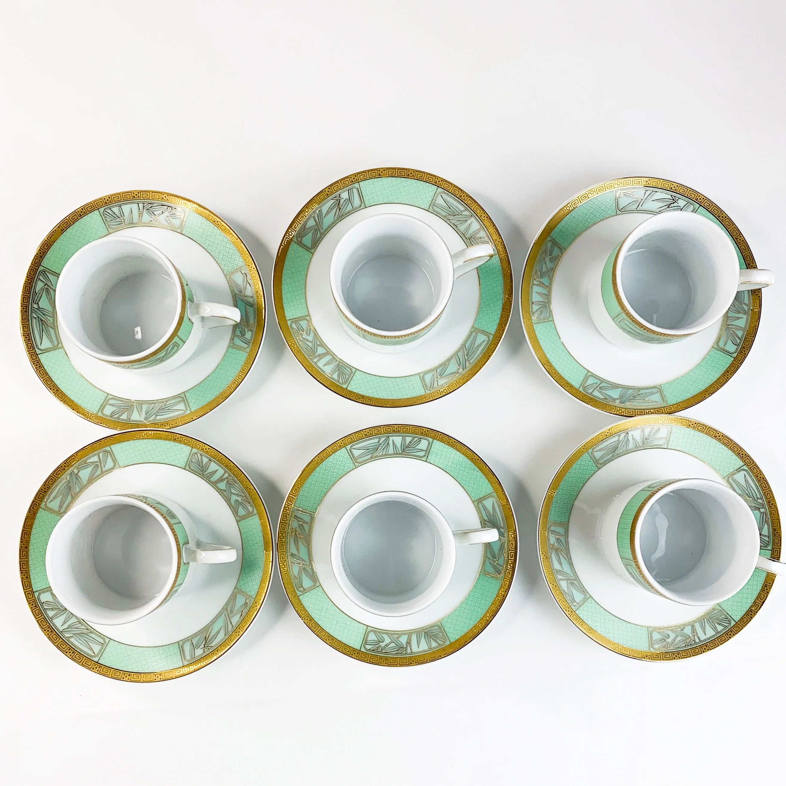 CZECH REPUBLIC DESIGN Porcelain Espresso Cup & Saucer Set of 6