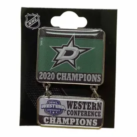 Dallas Stars 2020 NHL Western Conference Champions Dangler Lapel Pin