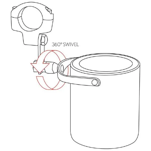 Daniel Smart Diamond Plate Stainless Cup Holder