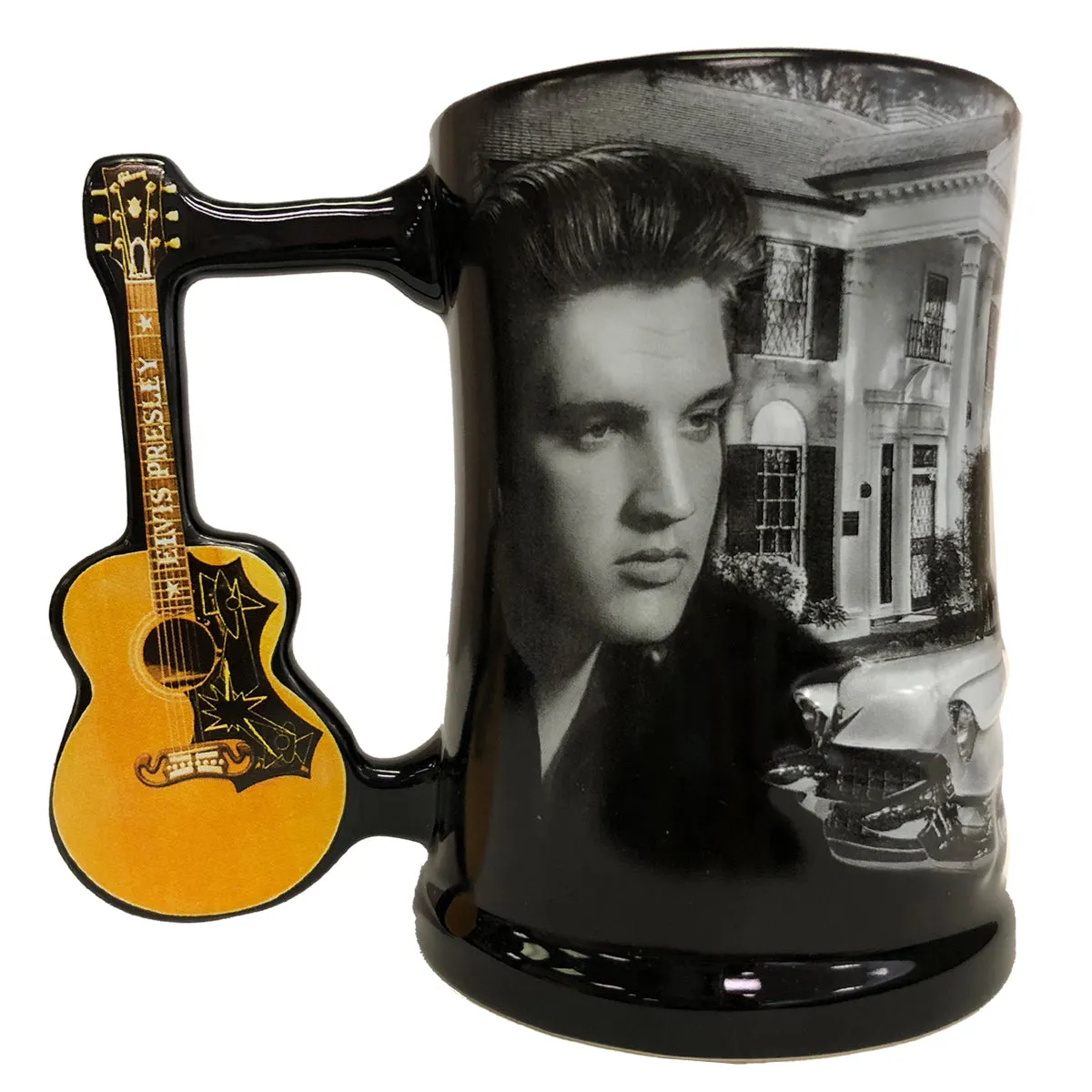 Elvis Graceland Guitar Handle Coffee Mug