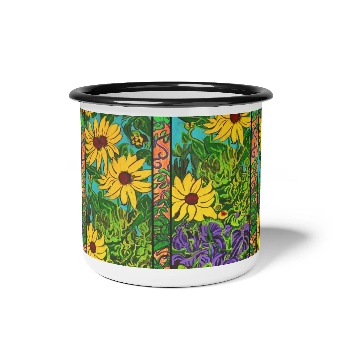 Enamel Camp Cup "Sunflowers"