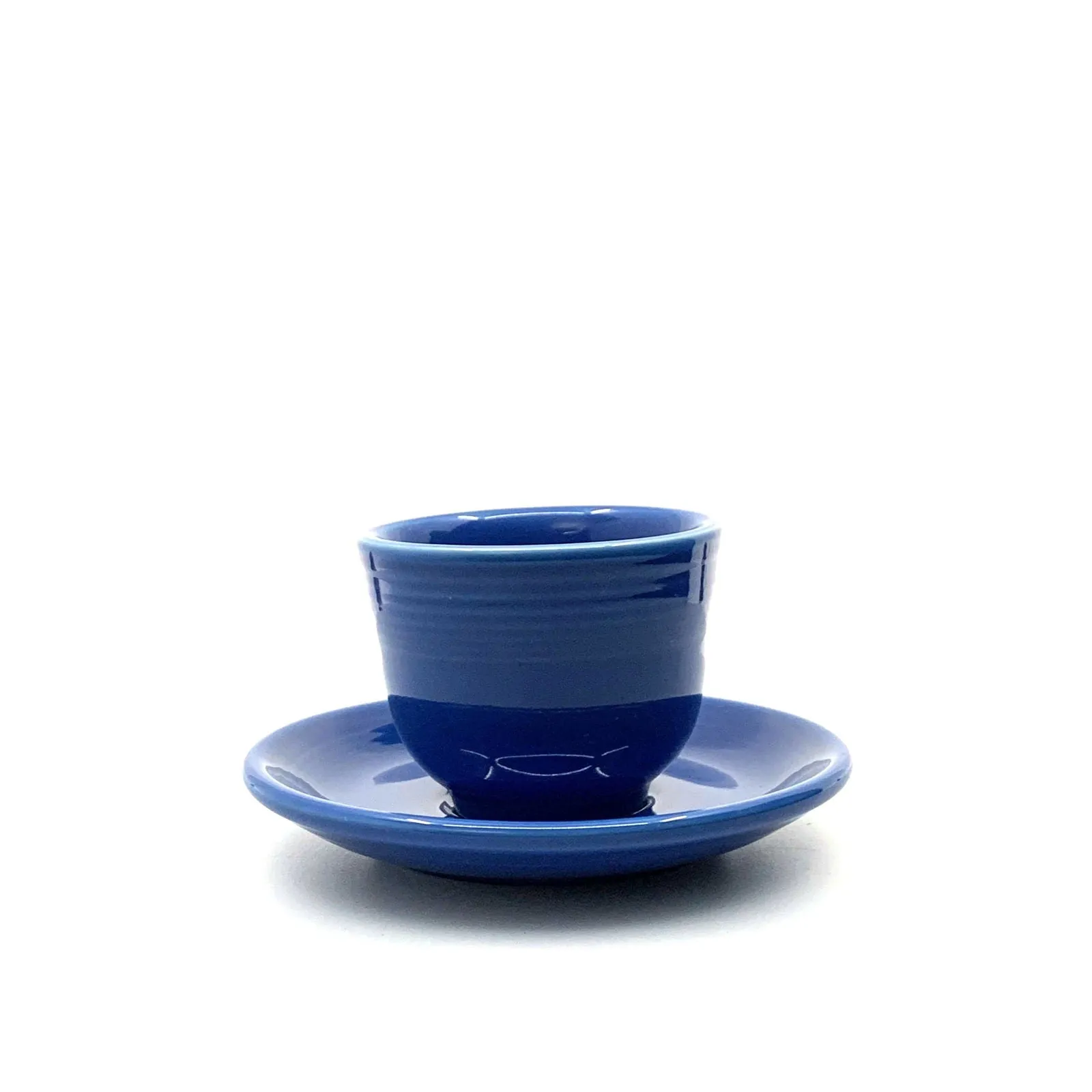 Fiesta Cobalt Blue Replacement Tea Coffee Cup and Saucer Set Homer Laughlin Co USA.