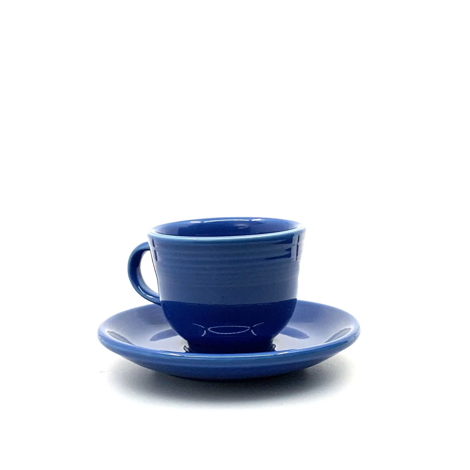 Fiesta Cobalt Blue Replacement Tea Coffee Cup and Saucer Set Homer Laughlin Co USA.