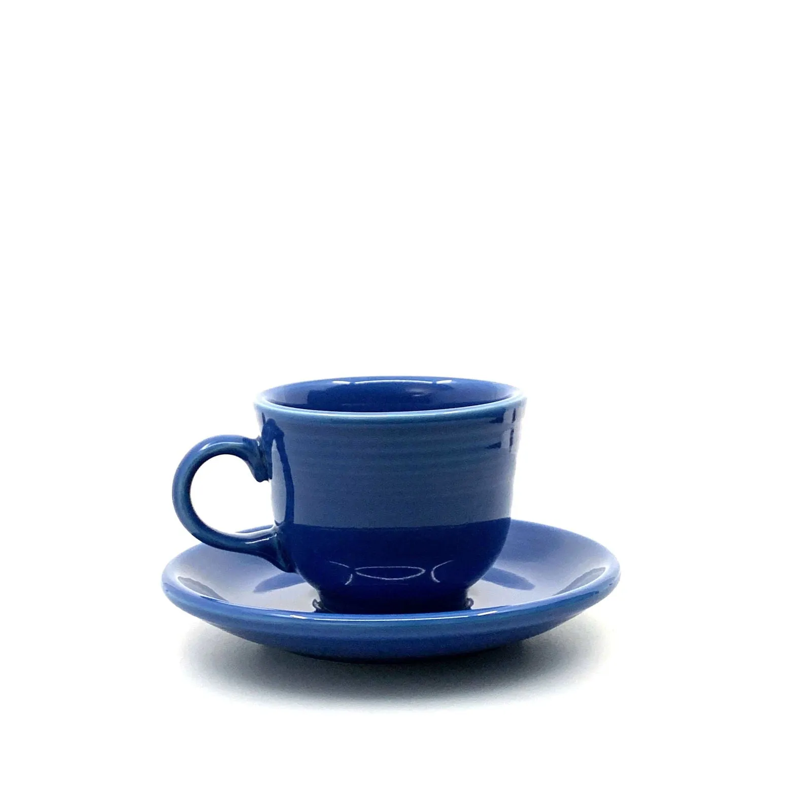 Fiesta Cobalt Blue Replacement Tea Coffee Cup and Saucer Set Homer Laughlin Co USA.