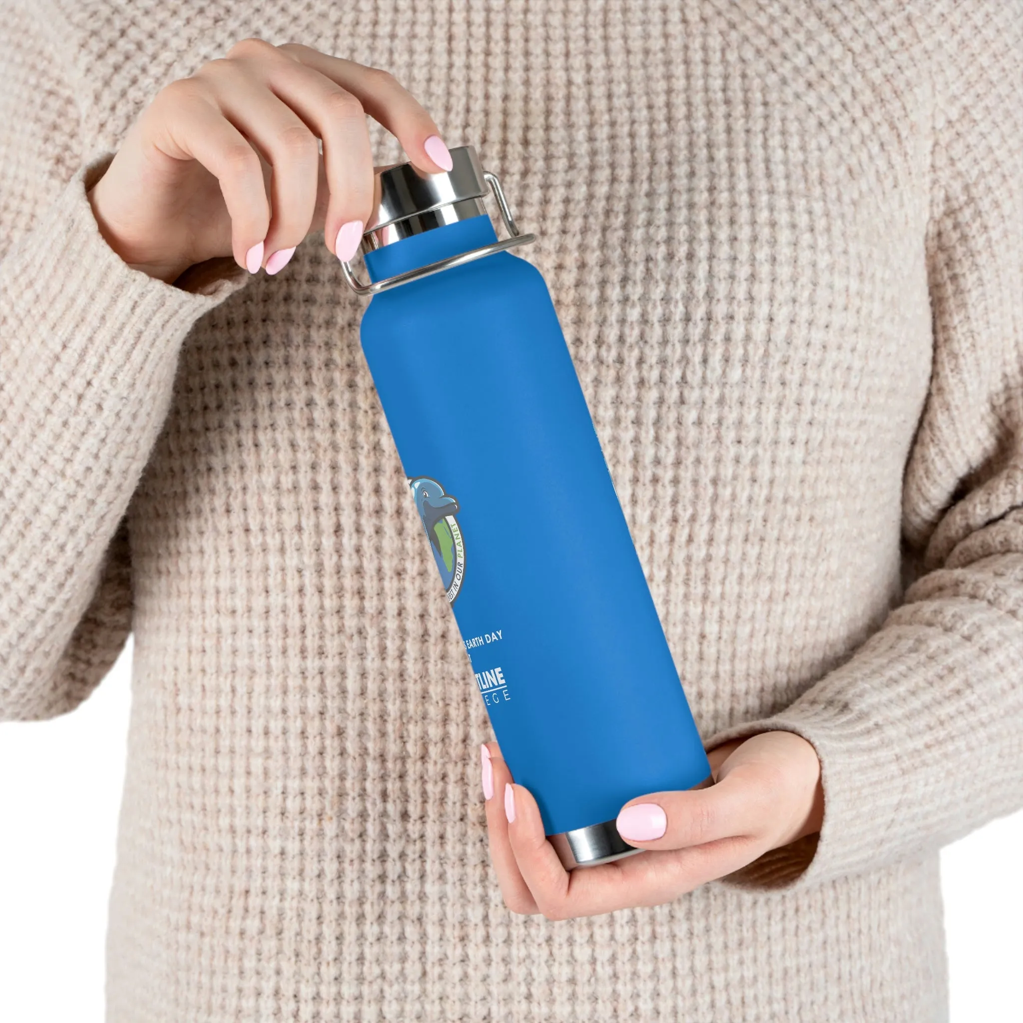 Fin Invest In Our Oceans Copper Vacuum Insulated Bottle, 22oz