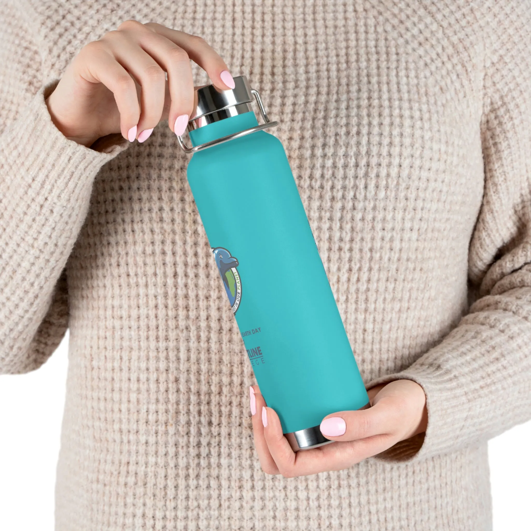 Fin Invest In Our Oceans Copper Vacuum Insulated Bottle, 22oz