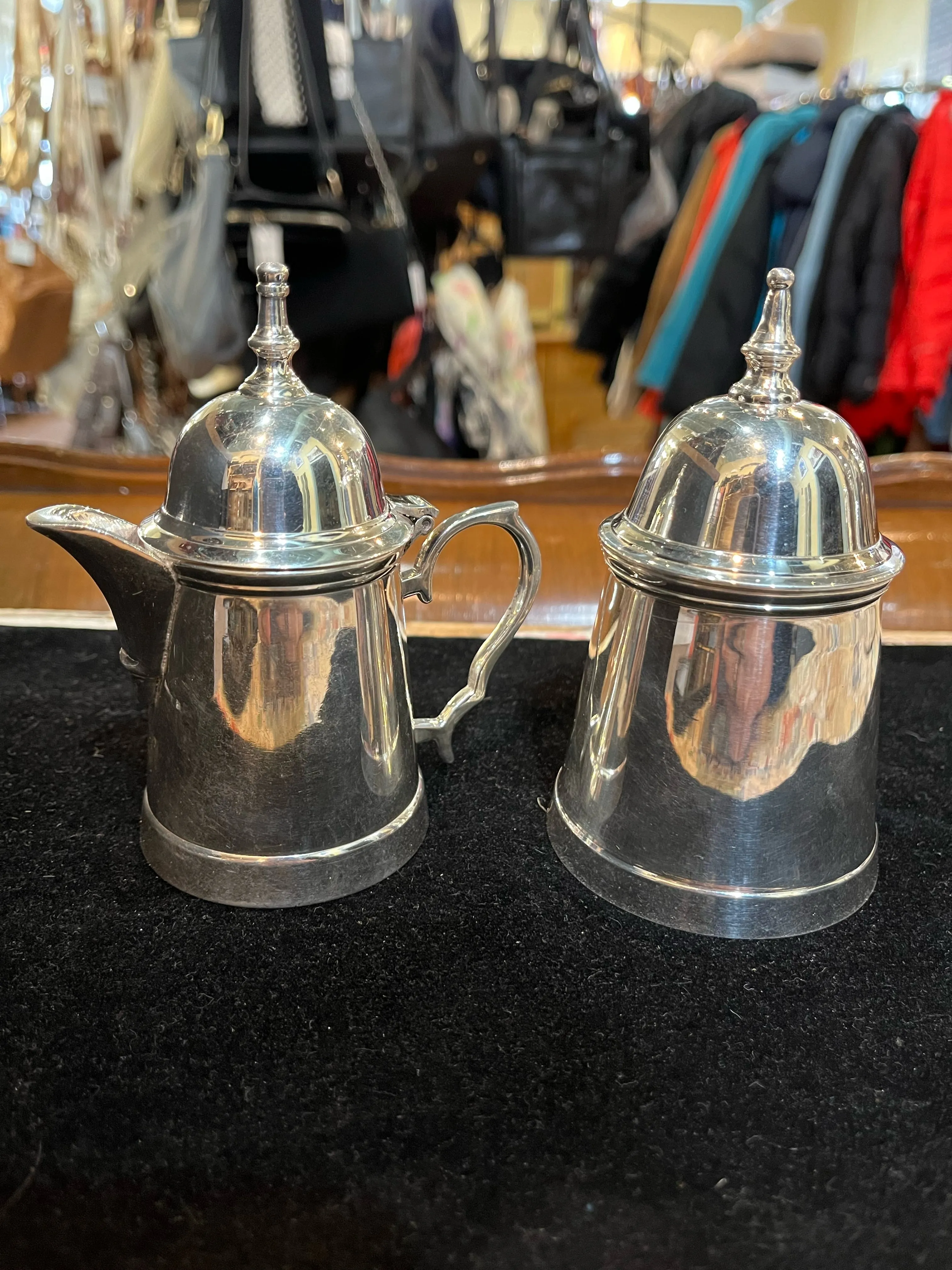 Georgian-Style SS Sugar & Creamer Set