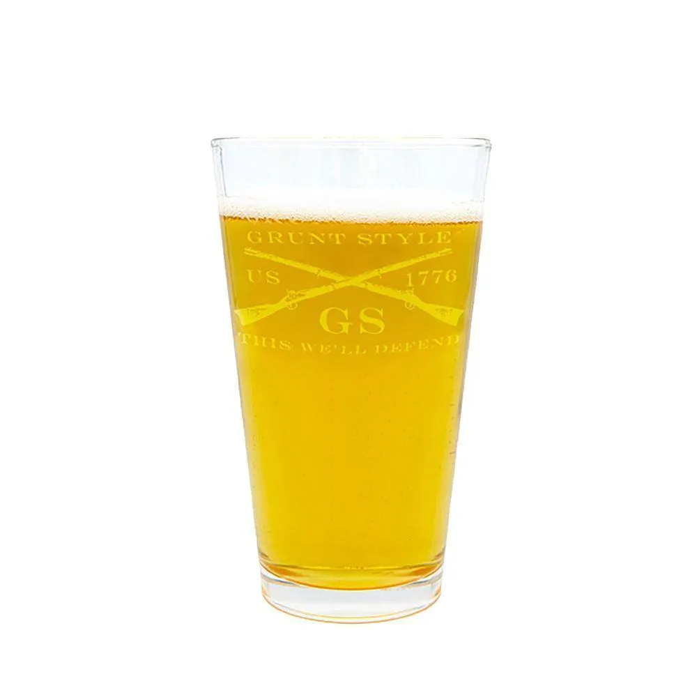 Grunt Style 16oz Pint Glass