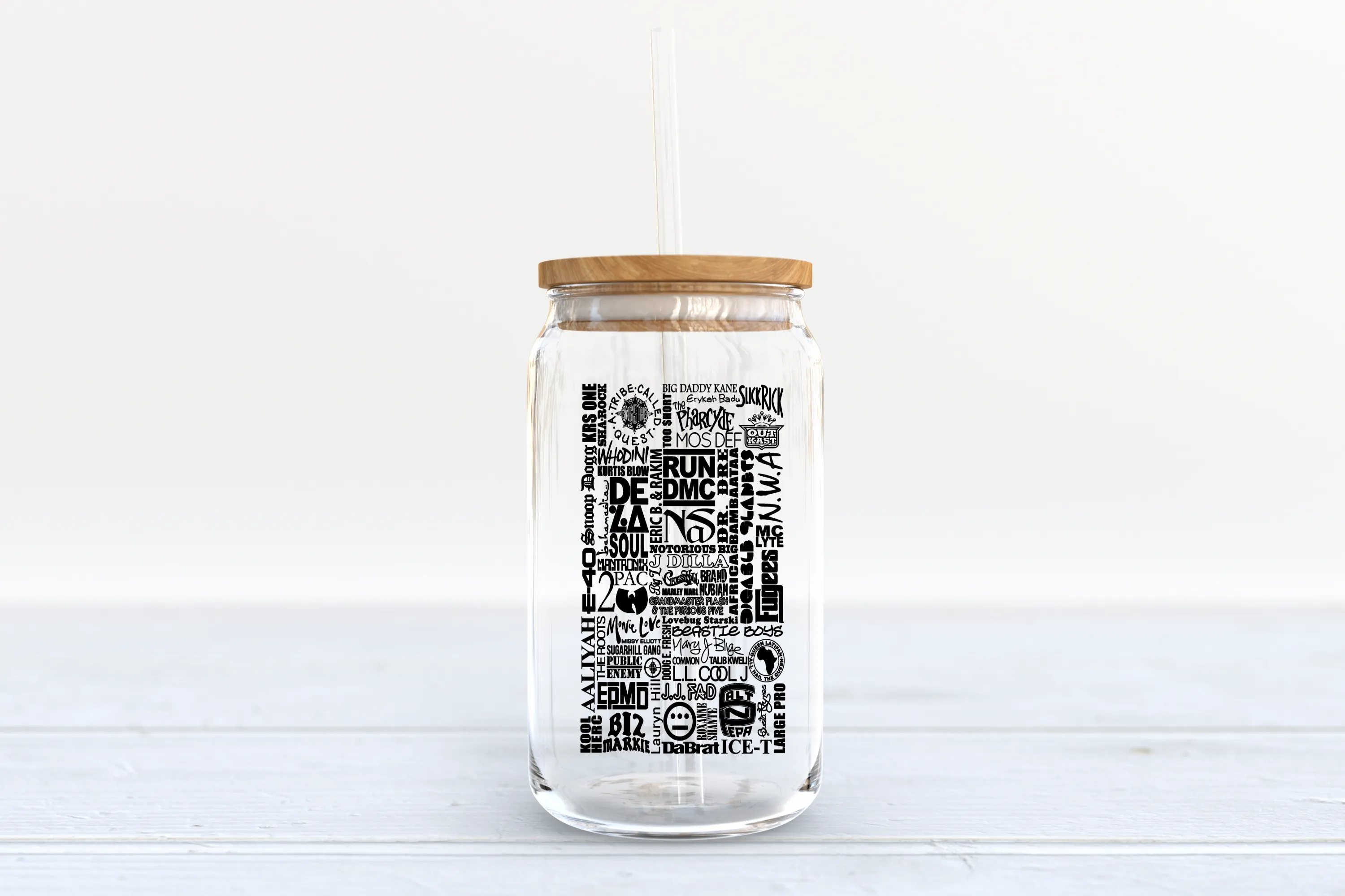 Hip Hop Compilation 16 oz Glass Can