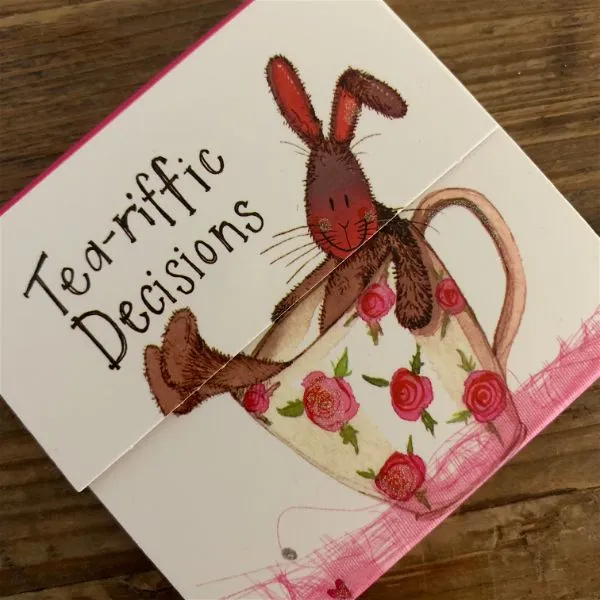 MM39 Tea-Riffic Decisions Mini Magnetic Notepads By Alex Clark Art