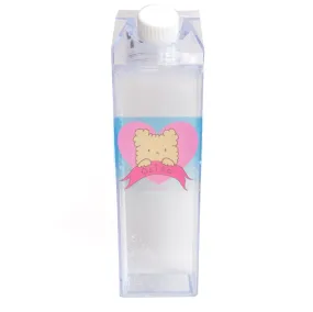 Osito Milk Carton Shaped Water Bottle - Heart Banner