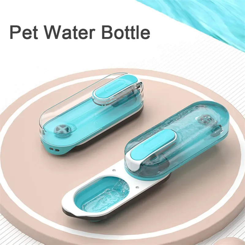 "Foldable Dog Water Bottle - Portable Leak-Proof Dispenser for Outdoor Walking and Travel