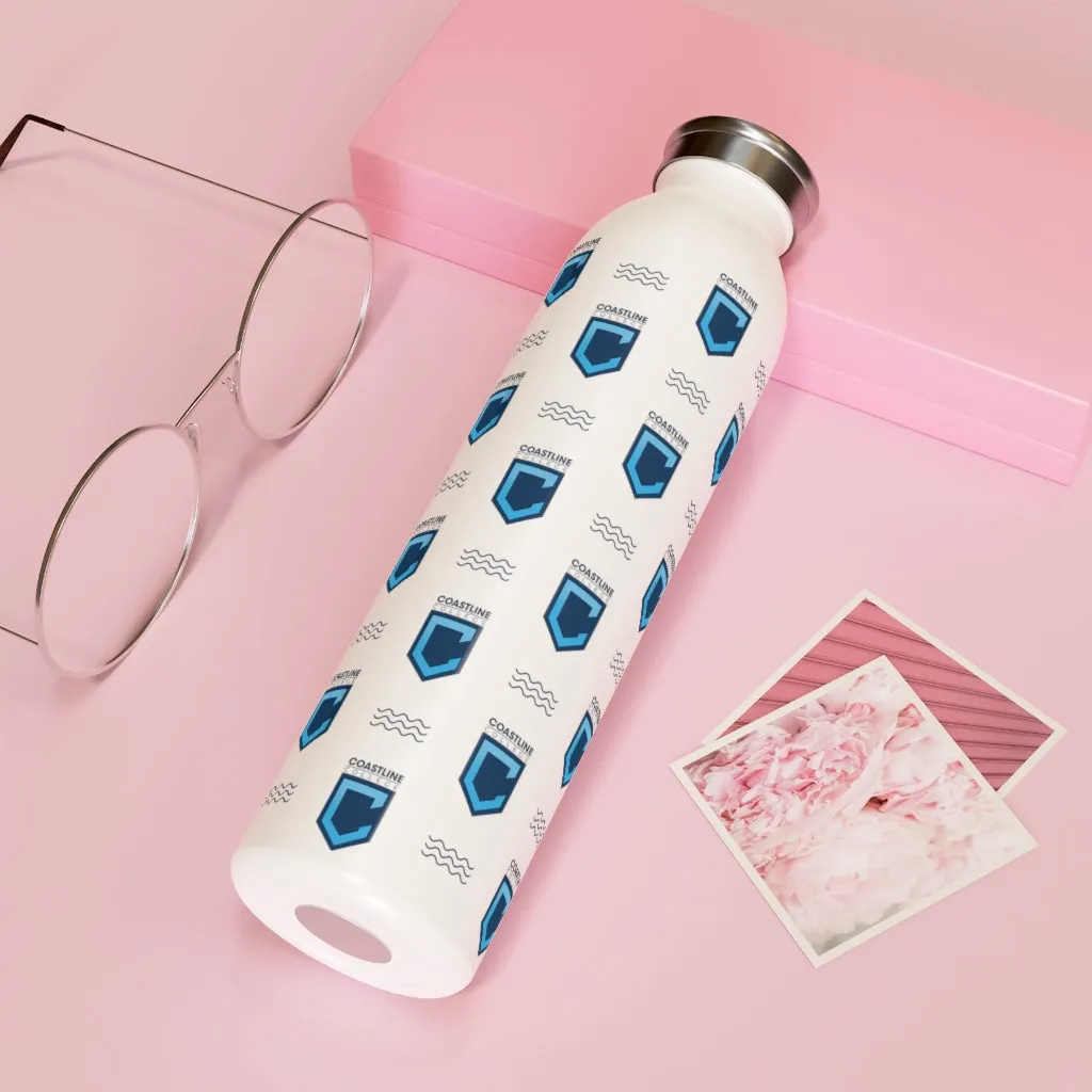 Shield Logo with Waves Slim Water Bottle