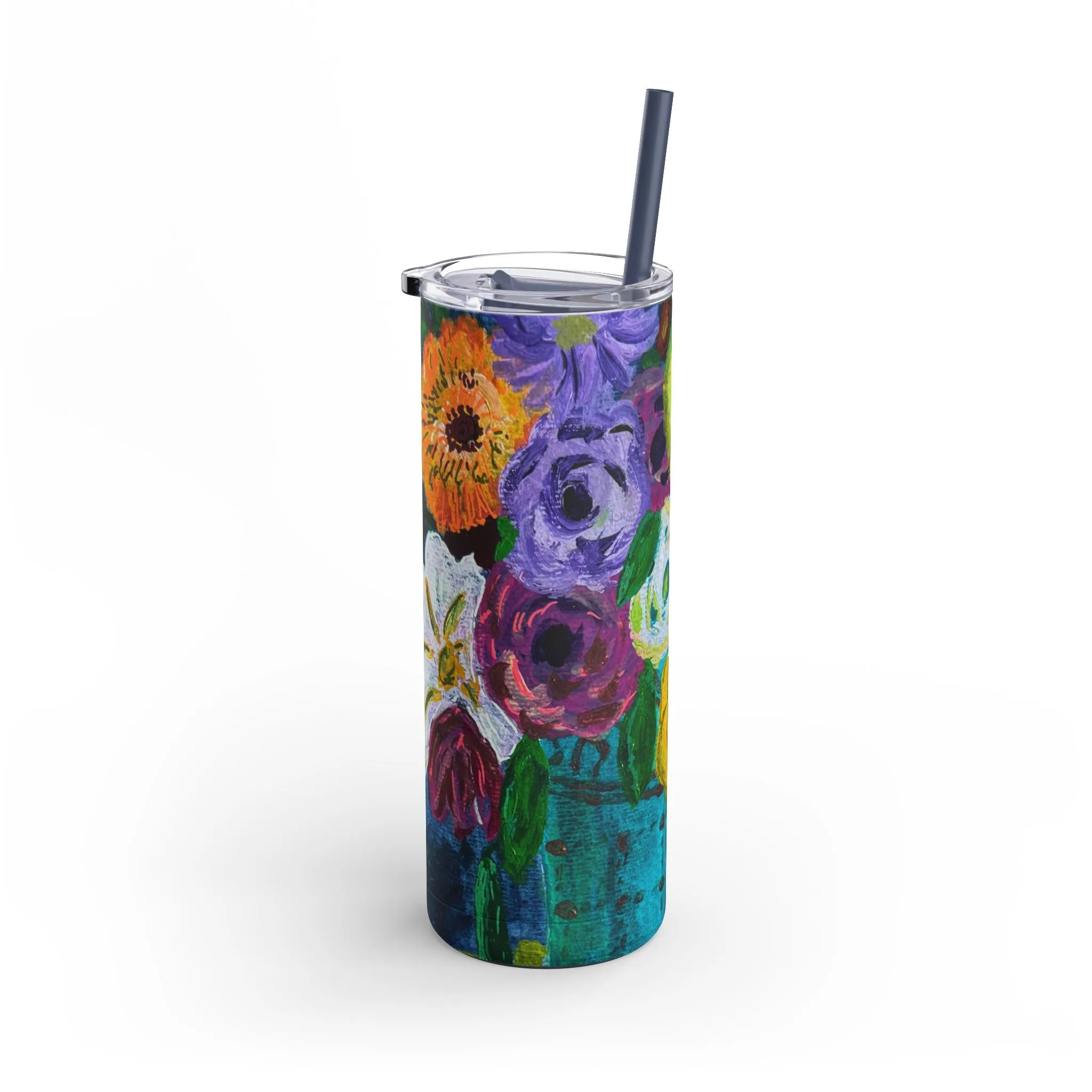 Skinny To-Go Tumbler - Springtime Blooms, 20oz