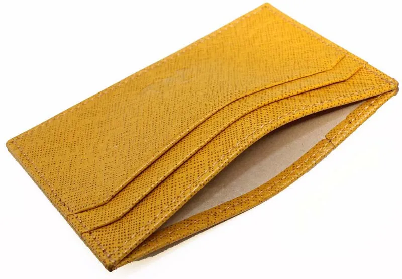 Small Mustard Yellow leather Card Holder