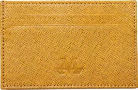 Small Mustard Yellow leather Card Holder