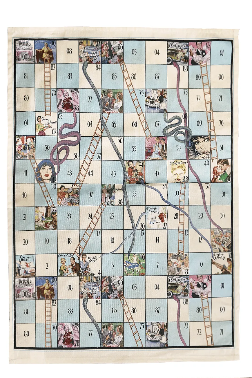 Snakes And Ladders Tea Towel