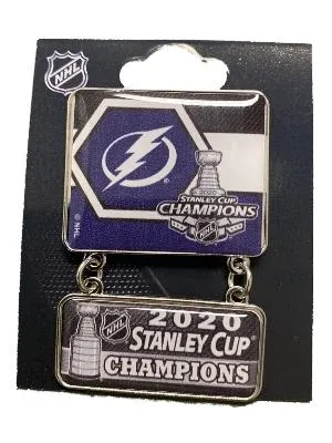 Tampa Bay Lightning 2020 NHL Stanley Cup Champions Aminco Dangler Lapel Pin