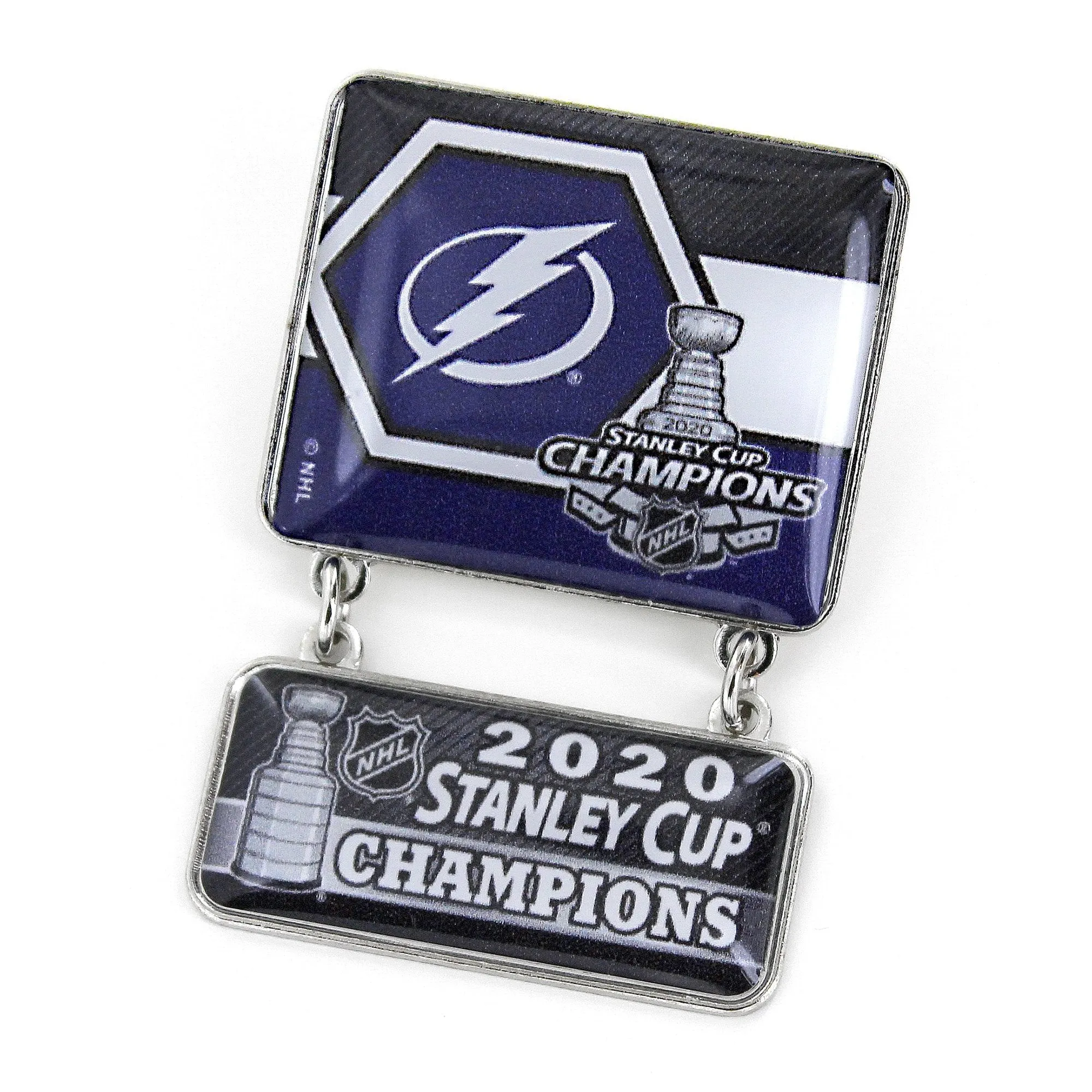 Tampa Bay Lightning 2020 NHL Stanley Cup Champions Aminco Dangler Lapel Pin